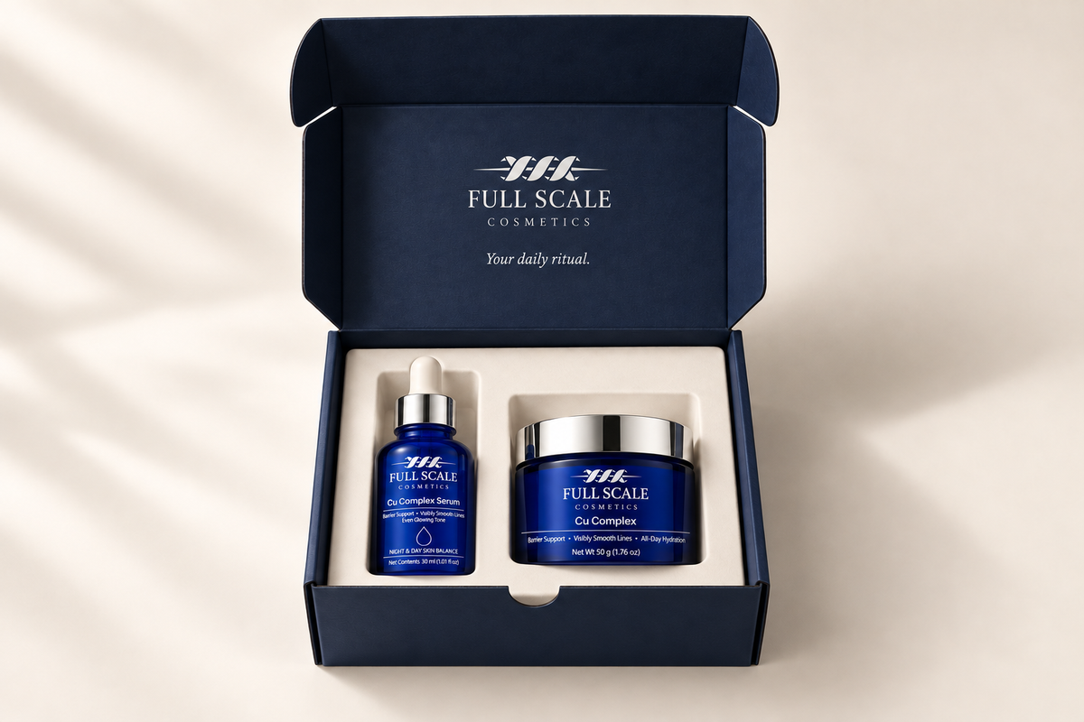 Cu Complex Daily Duo — copper peptide serum and cream, two-step morning and night routine